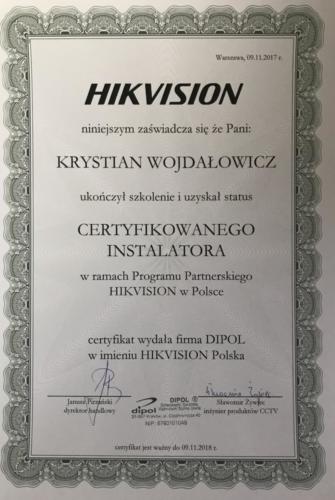 certyfikat hivision